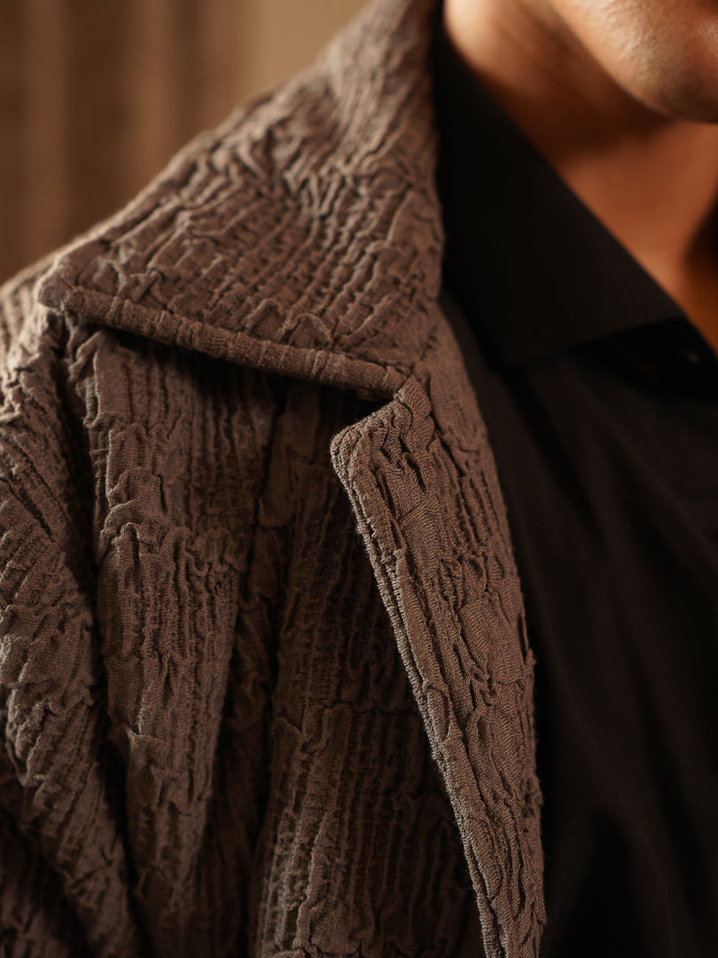 The Hargrave Textured Wool Buttoned Jacket